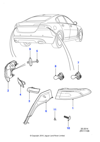 Jaguar genuine fog lamp fits - genuine,