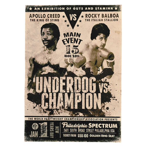 Rocky film retro poster art - film,