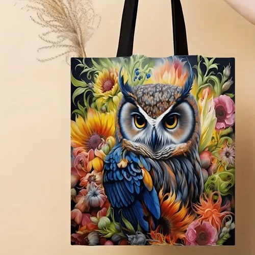 Cute owl themed tote - themed,