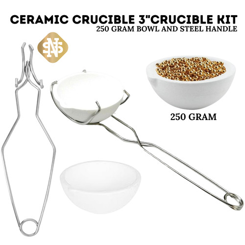 Ceramic crucible - 3", crucible(250gram)