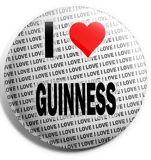 I Love Guinness Pin Badge 3"