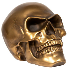 SALE Antique Bronze Colour Skull Human Head Sculpture Ornament Home Office Decor