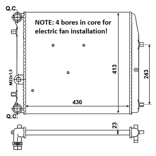 Radiator for seat - seat, ibiza