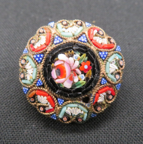 Vintage round millefiori micro - round,
