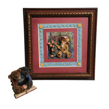Teddy Bear 3D Framed Wall Art And Miniature Photo Frame Shudehill Giftware Resin