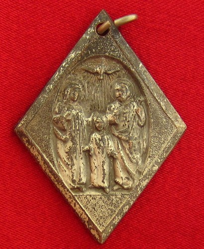 Vintage holy family medal - holy,
