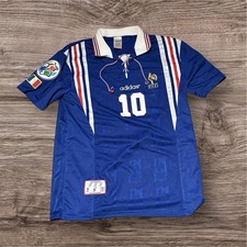 Original Authentic Adidas France 1996 Football Shirt Mens Small euro 96