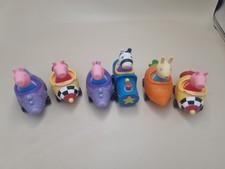 Peppa Pig Vehicles Buggy Racers Lot of 6 Peppa George Zoey Zebra Rebecca Rabbit 