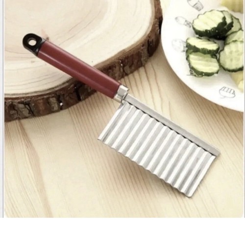 Crinkle cutter stainless steel - stainless,