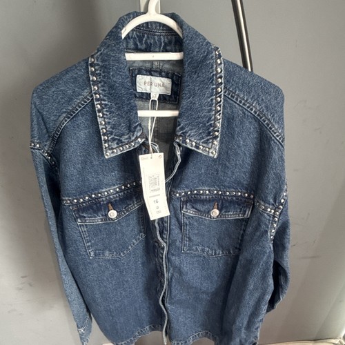 Per una blue denim studded - per,