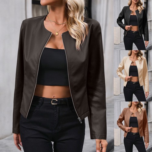 Ladies women faux - faux, leather