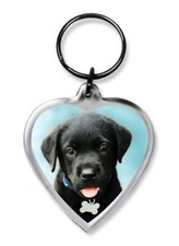 Dog Keyrings - Heart Shape Pug