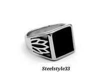 CHUNKY SIGNET WITH BLACK ONYX