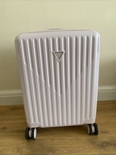 Guess Light Lavender Cabin Suitcase | Hard Shell Spinner | RRP £200 | Excellent