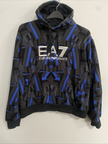 Ea7 geo hoodie black - hoodie,, &