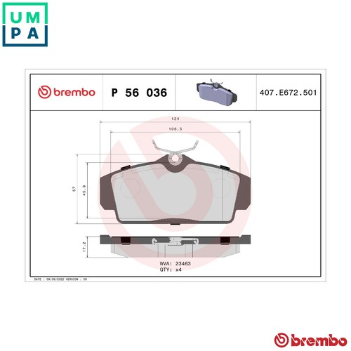 Brake pad set disc - brake,