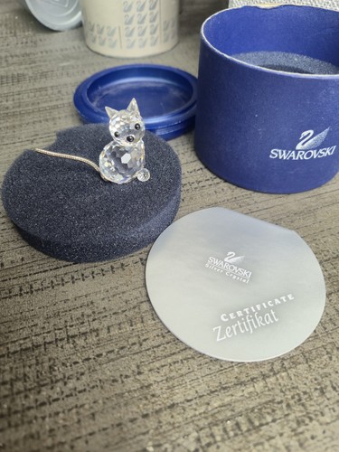 Swarovski crystal mini cat - crystal,