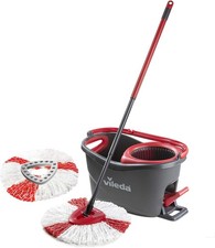 Vileda 2in1 Microfibre Mop and Bucket Set Easy Pour Wring and Clean Turbo | Grey