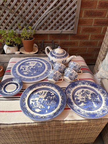 Willow blue white pattern - willow,