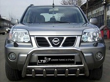 X-TRAIL STAINLESS STEEL CHROME AXLE NUDGE A-BAR, BULL BAR 2001-2007