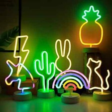 LED Neon Sign Bedside Lamp