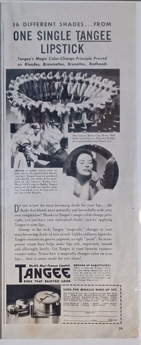 1939 tangee lipstick vintage - 1939,