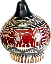 Hand carved african - hand, gourd