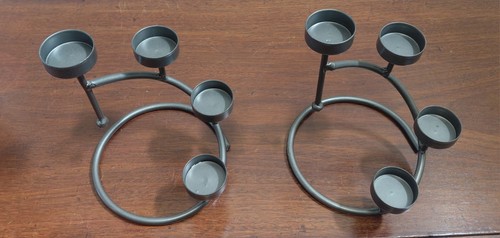 Pair black metal spiral - black,