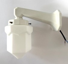 Original French Deco style vintage ceramic wall light sconce porcelain & opaline