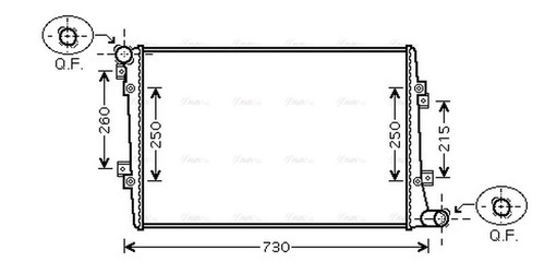 Ava coolant radiator vna2255 - ava,