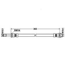 FRONT OR REAR BRAKE FLEXI HOSE