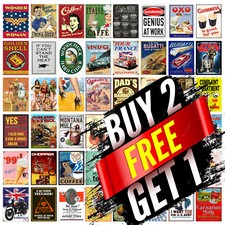 Retro Metal Sign Plaque Tin Man Cave Home Bar Garage Shed Aluminium Signs OM015