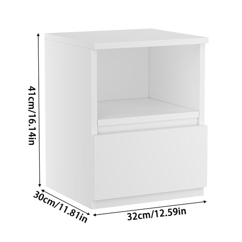 Wooden bedside table drawer - table,