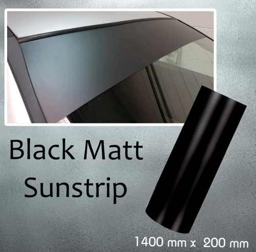 Matt black sun strip - matt,