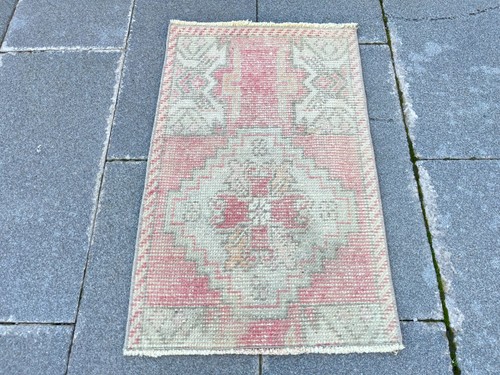 Vintage turkish rug 4x2 - 1.4x2.3, ft