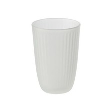 White Frosted Long Drink Glass