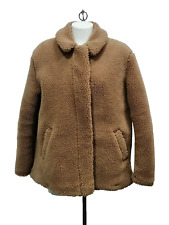 Joules Tan Collared Fleece Jacket Size 16 Pockets