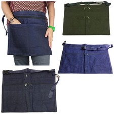 6 Pocket Denim Market Trader Money Belt Bag Apron Pouch Adjustable Waist Strap