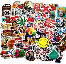UK 50 Best Random Cool Sticker Pack Decal Vinyl Guitar Luggage Skateboard Laptop