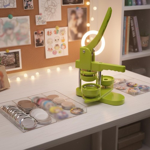 44mm button making - making, machine