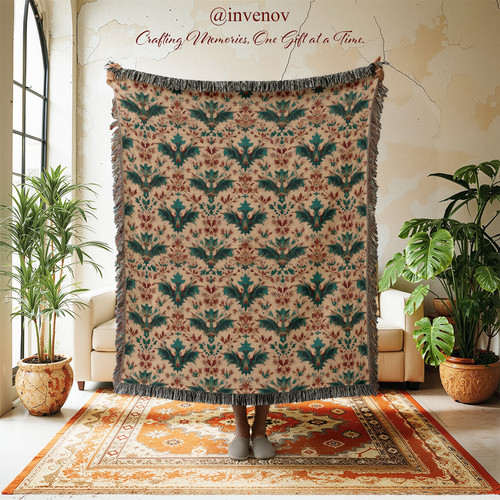 Gothic bat throw - gothic, blanket