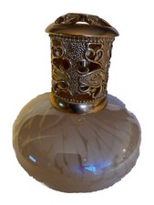 gold coloured glass Fragrance Oil Lamp Mosaic Glass beige design 13.5cm high