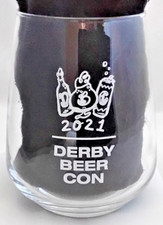 BEER GLASS ~ DERBY BEER CON 2021 ~ THIRD/HALF/TWO THIRD LINES ~ CRAFT BEER