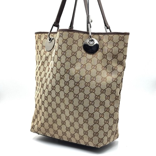 Gucci tote bag canvas - tote, brown