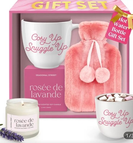 Hot water bottle gift set - water,