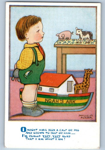 Noah ark child calf - child, pig