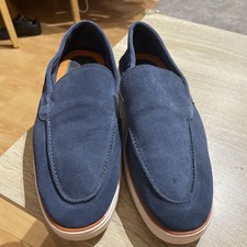 Loafers blue real suede - blue,