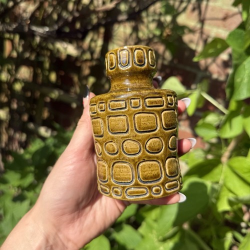 Vintage west german vase brown - vintage,