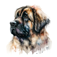 6x 18x18 cm Leonberger car