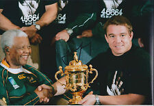 John SMIT Hand Signed Autograph 12x8 Photo +RD COA with Nelson Mandela Genuine